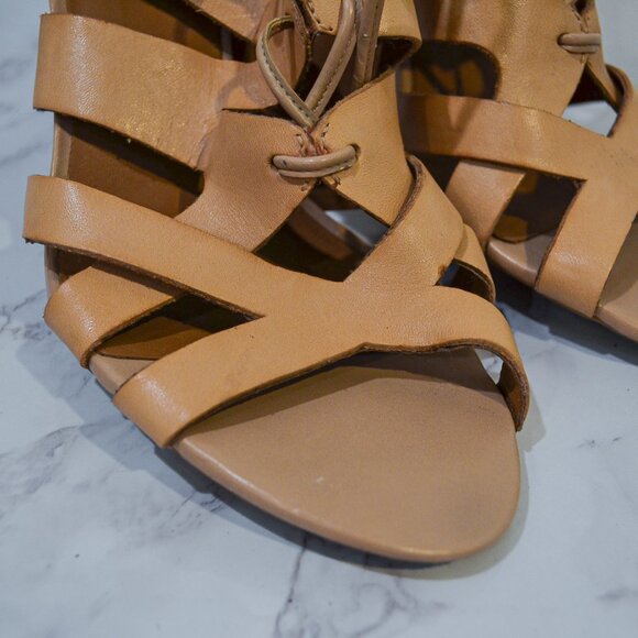 FRANCO SARTO | NUDE LACE UP HEEL - Picture 6 of 8